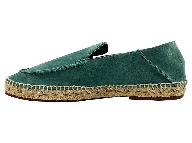 Loro Piana Baskets espadrilles en daim Seaside Walk Vert - vue 6