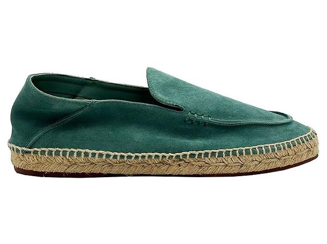 Loro Piana Baskets espadrilles en daim Seaside Walk Vert - vue 7