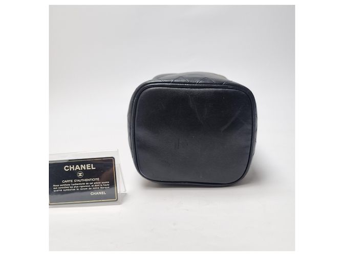 Vanity Chanel Kosmetiktasche aus Lammleder Schwarz - Ansicht 16