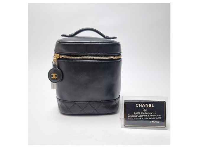 Vanity Chanel Kosmetiktasche aus Lammleder Schwarz - Ansicht 2