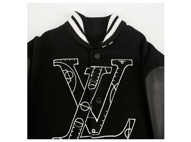 Louis Vuitton Giacca da basket NBA in pelle nera Taglia Nero - vista 4
