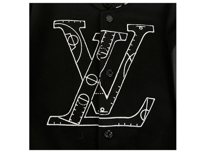 Louis Vuitton Giacca da basket NBA in pelle nera Taglia Nero - vista 6