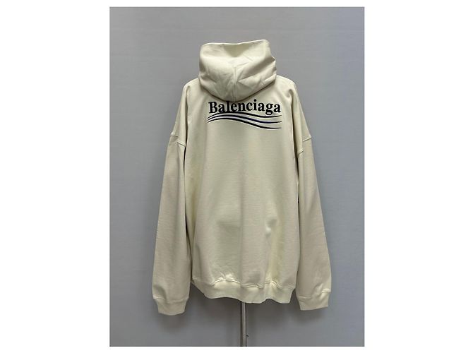 Balenciaga Oversized-Kapuzenpullover mit besticktem politischem Kampagnenlogo Mehrfarben - Ansicht 2