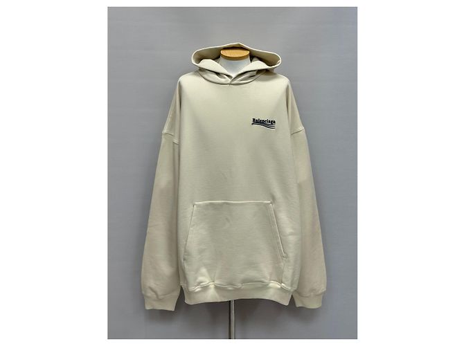 Balenciaga Oversized-Kapuzenpullover mit besticktem politischem Kampagnenlogo Mehrfarben - Ansicht 3