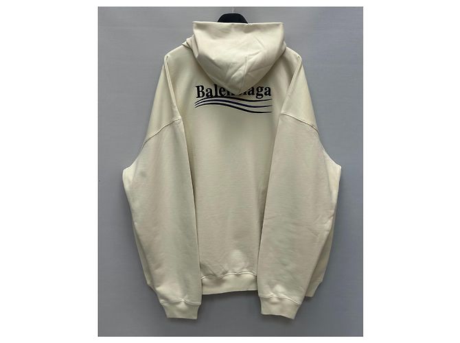 Balenciaga Oversized-Kapuzenpullover mit besticktem politischem Kampagnenlogo Mehrfarben - Ansicht 4