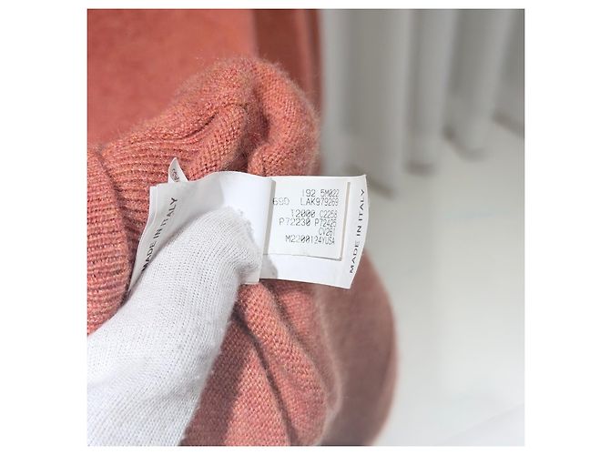 Brunello Cucinelli Cashmere-Strickpullover mit halbem Reißverschluss Koralle Pink - Ansicht 6