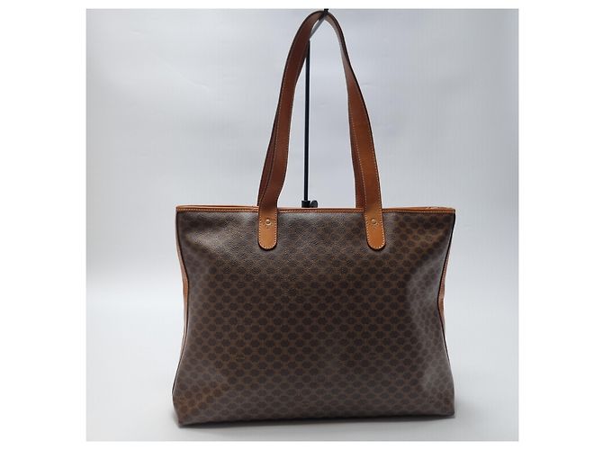 Céline Borsa Shopper Macadam Borsa a Spalla Unisex (Grado Articolo Raro) Marrone - vista 10