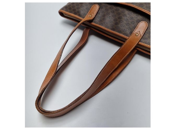 Céline Borsa Shopper Macadam Borsa a Spalla Unisex (Grado Articolo Raro) Marrone - vista 12
