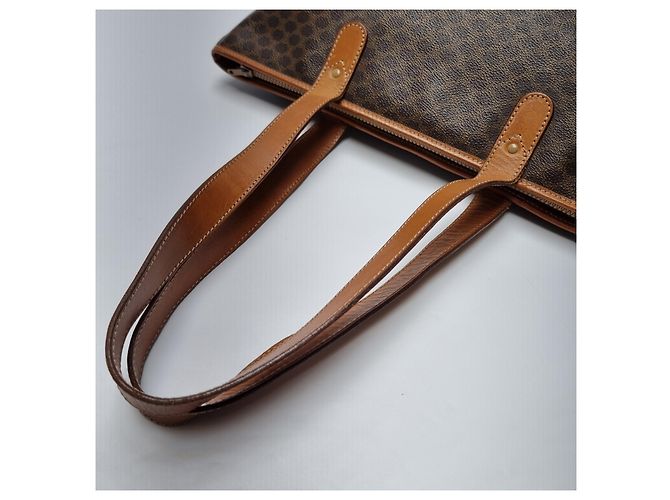 Céline Borsa Shopper Macadam Borsa a Spalla Unisex (Grado Articolo Raro) Marrone - vista 14