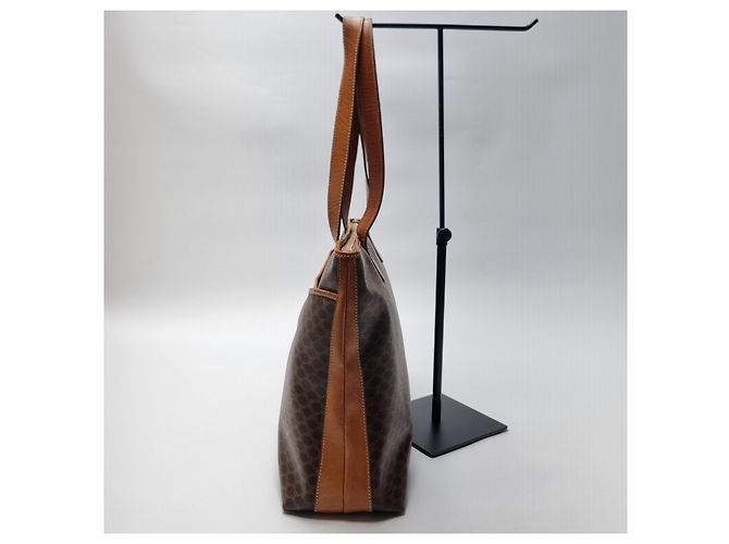 Céline Borsa Shopper Macadam Borsa a Spalla Unisex (Grado Articolo Raro) Marrone - vista 7