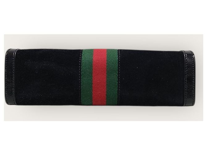 Gucci Piccola borsa a tracolla Ophidia Web in velluto nero - vista 7