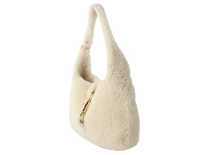Gucci Borsa a tracolla Jackie in shearling - vista 2