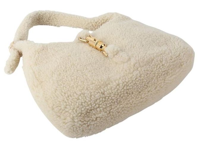 Gucci Borsa a tracolla Jackie in shearling - vista 5