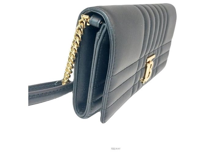 Burberry Borsa a tracolla portafoglio TB Rolled Chain Nero - vista 4