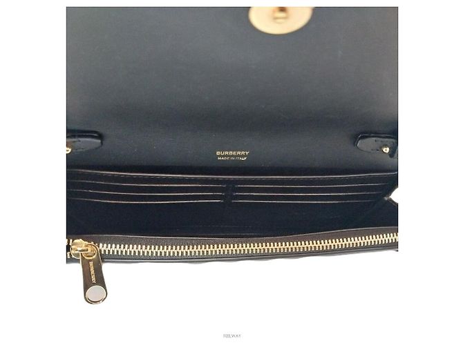 Burberry Borsa a tracolla portafoglio TB Rolled Chain Nero - vista 6