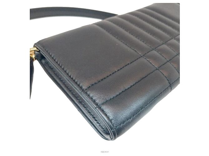 Burberry Borsa a tracolla portafoglio TB Rolled Chain Nero - vista 8