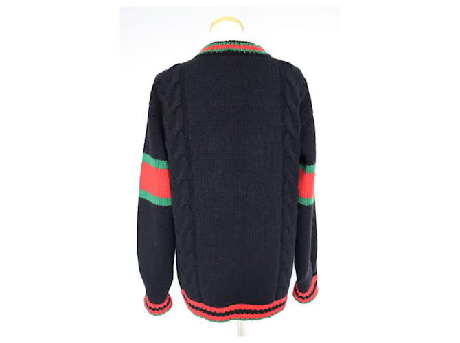 Gucci Oversized Strickjacke mit Zopfmuster Mehrfarben - Ansicht 5