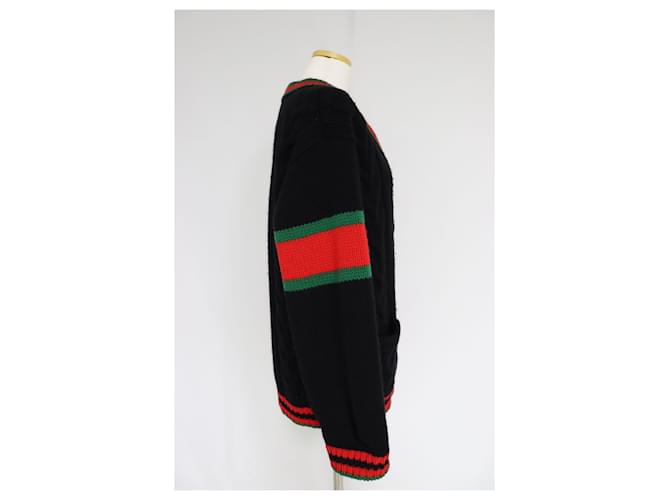 Gucci Oversized Strickjacke mit Zopfmuster Mehrfarben - Ansicht 6