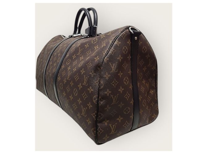 Louis Vuitton Bandoulière Keepall Monogram Macassar Marron - vue 2