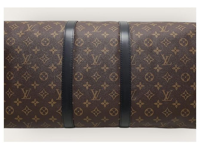 Louis Vuitton Bandoulière Keepall Monogram Macassar Marron - vue 7