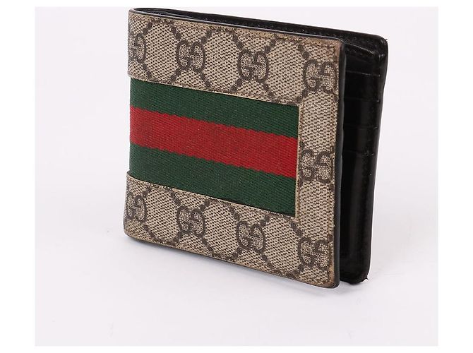 Gucci Portafoglio bifold da uomo GG Supreme Stripe Multicolore - vista 2