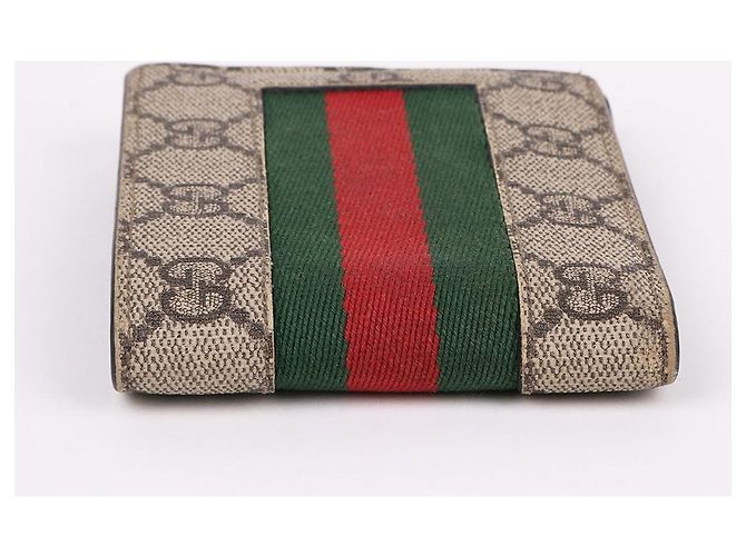 Gucci Portafoglio bifold da uomo GG Supreme Stripe Multicolore - vista 6