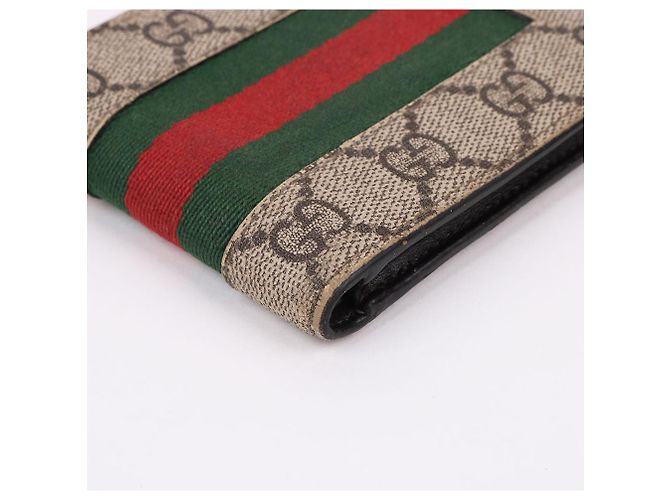 Gucci Portafoglio bifold da uomo GG Supreme Stripe Multicolore - vista 7
