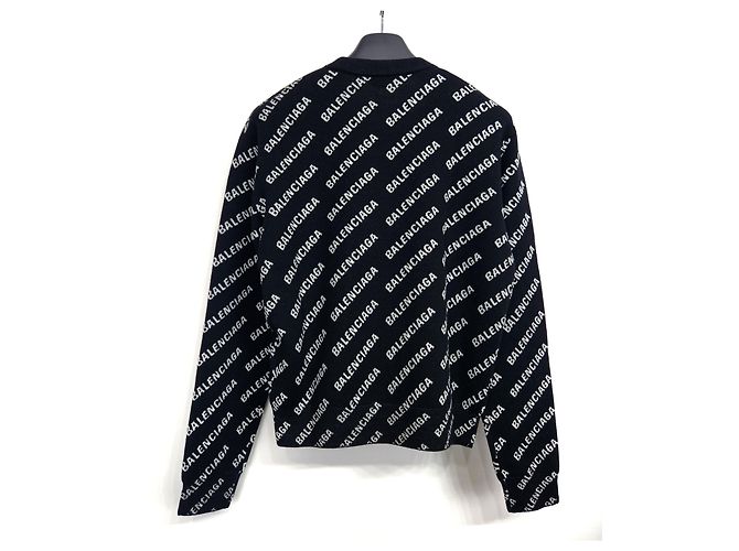 Balenciaga Suéter de malha para mulher com mini logo allover Multicor - vista 3