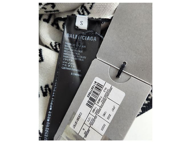 Balenciaga Suéter de malha para mulher com mini logo allover Multicor - vista 5