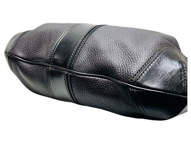 Burberry Borsa hobo in pelle marrone scuro, borsa a tracolla - vista 7