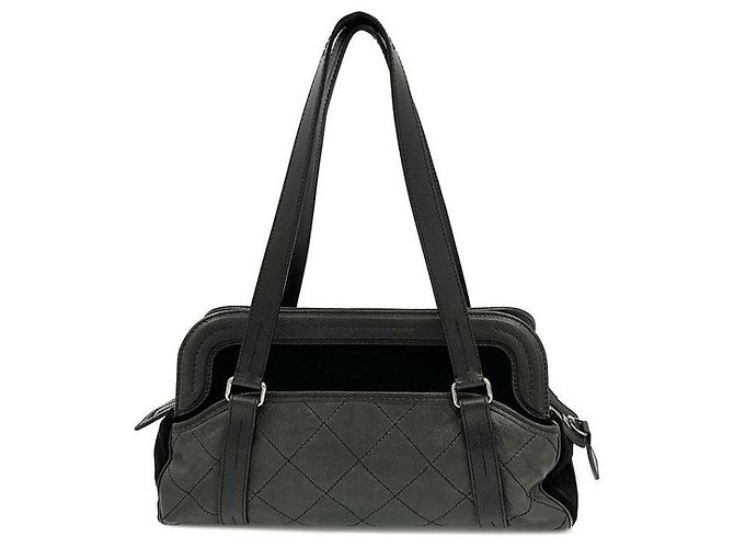 Chanel Borsa a tracolla in pelle caviar Nero - vista 4