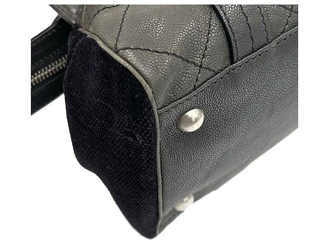 Chanel Borsa a tracolla in pelle caviar Nero - vista 7