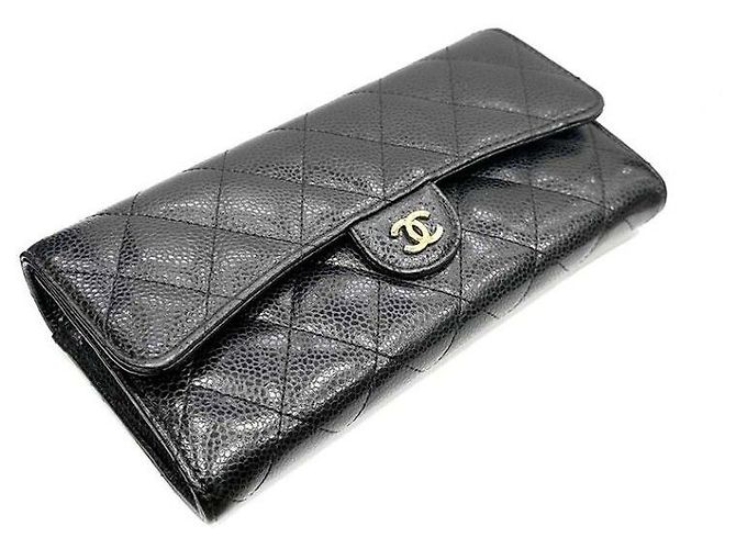 Chanel Caviar Classic Long Wallet Schwarz - Ansicht 2