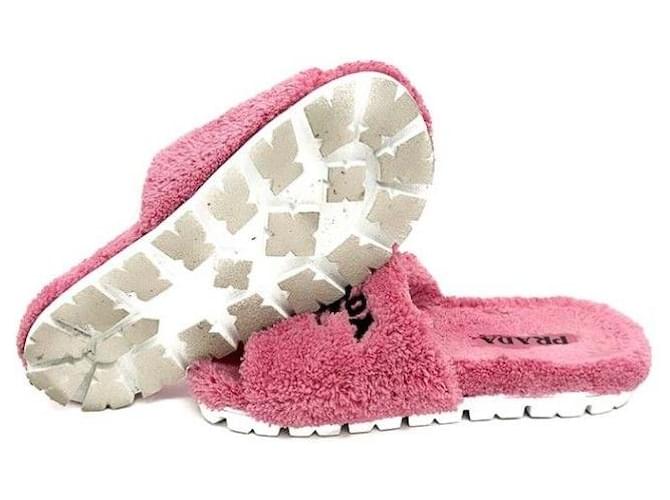 Prada Ciabatta in spugna Rosa - vista 4