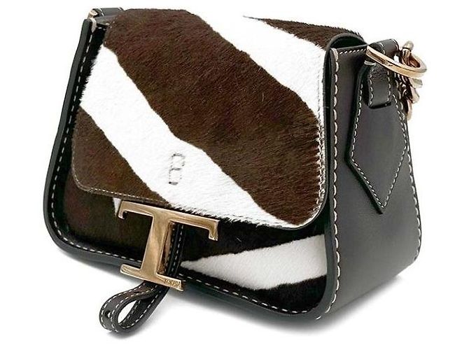 Tod's Borsa a tracolla con catena in shearling - vista 2