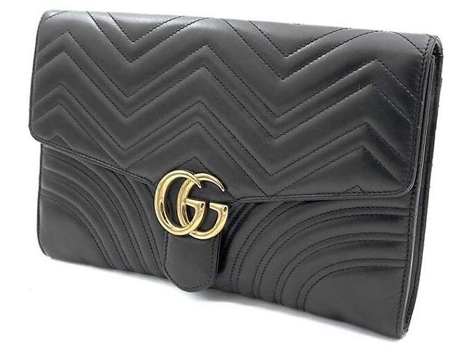 Gucci Clutch Marmont Matelassé Nero - vista 2