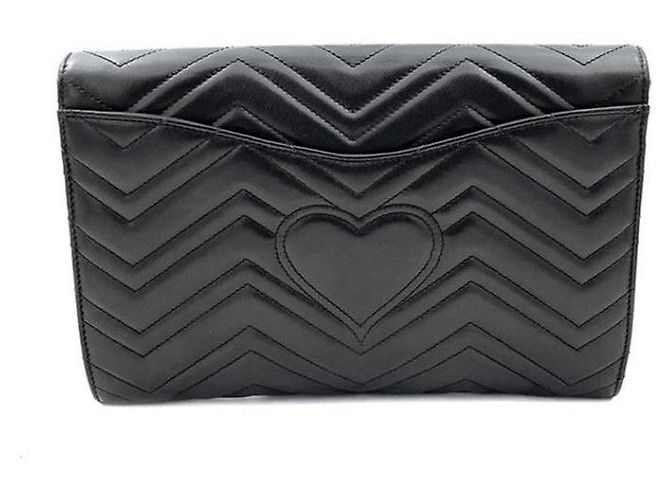 Gucci Clutch Marmont Matelassé Nero - vista 4