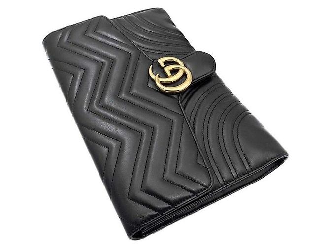 Gucci Clutch Marmont Matelassé Nero - vista 5