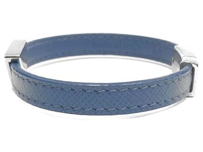 Prada Bracciale in pelle Saffiano Blu - vista 2