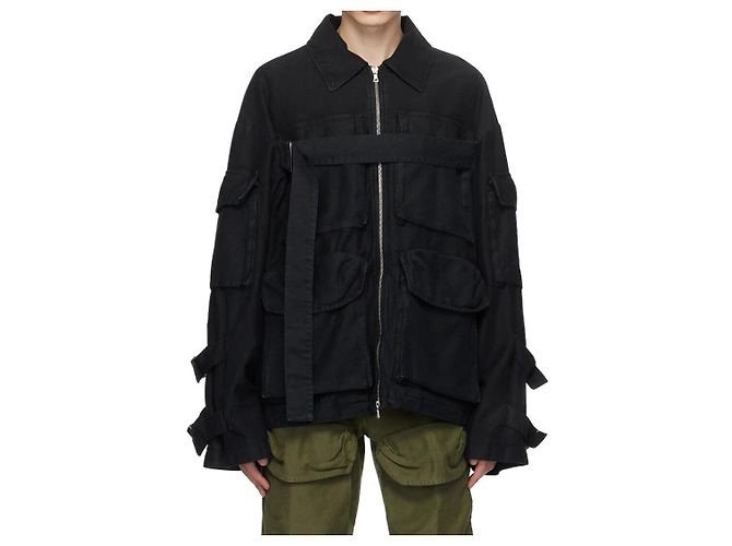 Giacca in cotone oversize VONAC BIS di Dries Van Noten Nera Nero - vista 6
