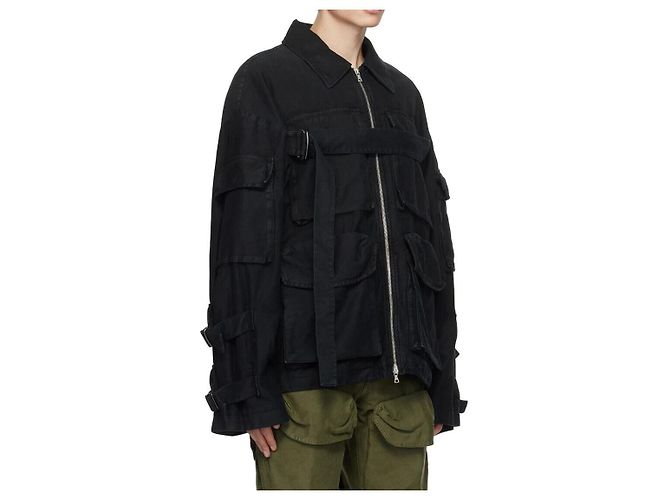 Giacca in cotone oversize VONAC BIS di Dries Van Noten Nera Nero - vista 7