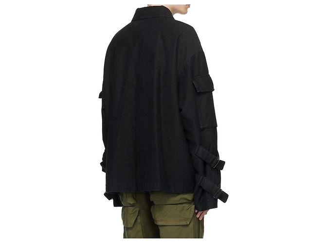 Giacca in cotone oversize VONAC BIS di Dries Van Noten Nera Nero - vista 8
