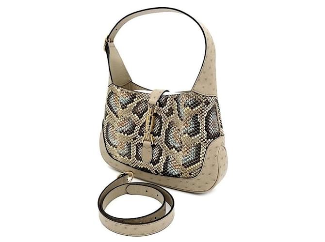 Gucci Bolsa Hobo Jackie Small em Python Multicor - vista 2
