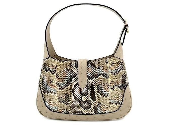 Gucci Bolsa Hobo Jackie Small em Python Multicor - vista 4