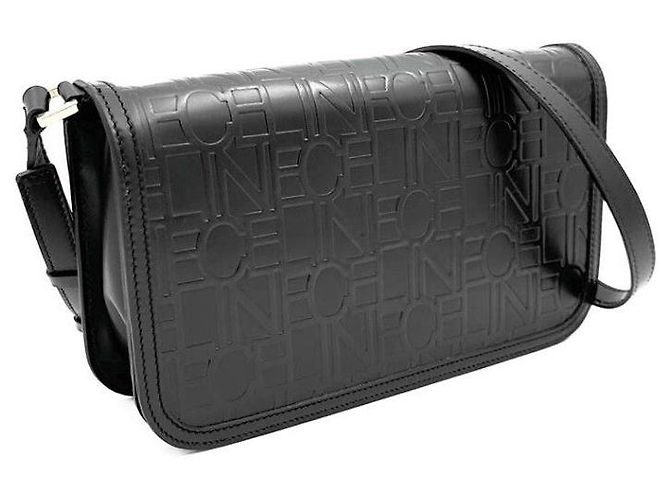 Céline Borsa a tracolla in pelle nera Nero - vista 3