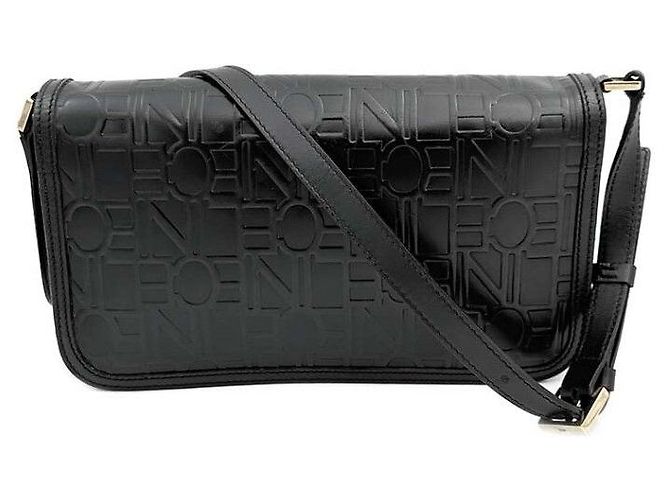 Céline Borsa a tracolla in pelle nera Nero - vista 4