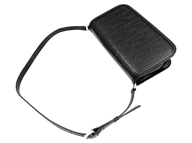 Céline Borsa a tracolla in pelle nera Nero - vista 5