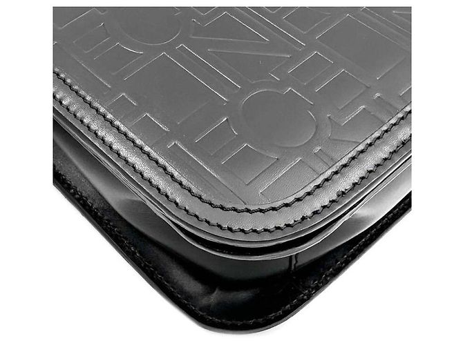 Céline Borsa a tracolla in pelle nera Nero - vista 6