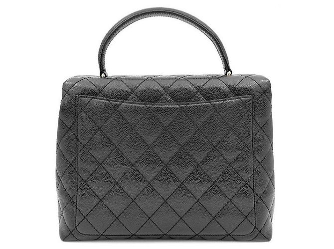 Chanel Caviar Handtasche mit Tragegriff Schwarz - Ansicht 4