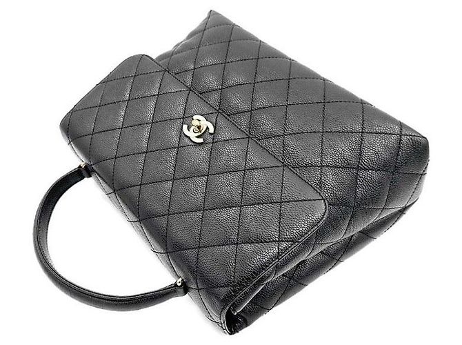 Chanel Caviar Handtasche mit Tragegriff Schwarz - Ansicht 5